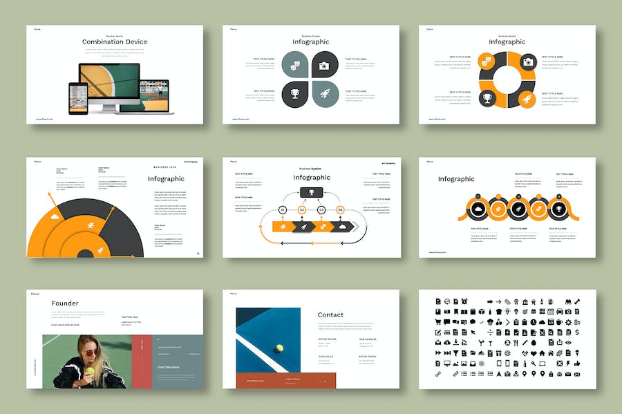 灵活商务企业服务展示PPT模板 - PPT派