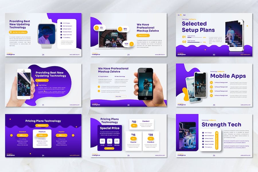 科技技术创新解决方案PPT模板 - PPT派