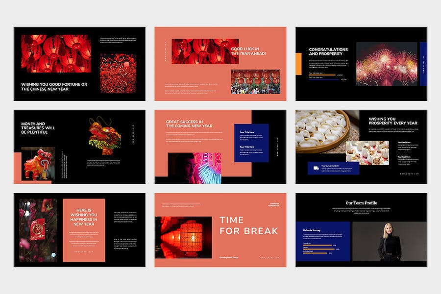 中国农历新年文化习俗国际传播推广PPT模板 - PPT派