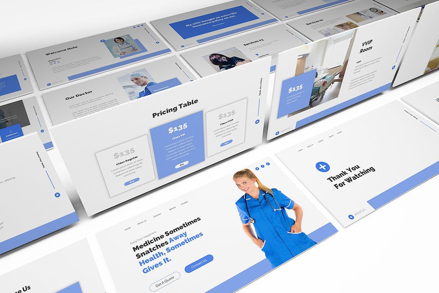 医疗健康服务方案演讲Keynote模板 - PPT派