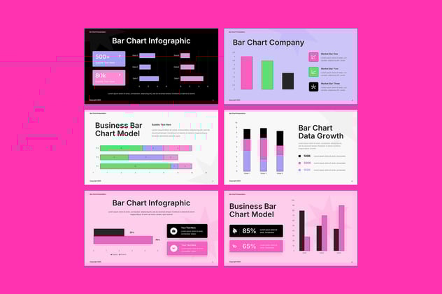 条形图数据统计分析展示PPT模板 - PPT派