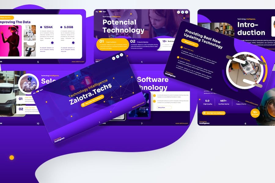 科技技术创新解决方案PPT模板 - PPT派