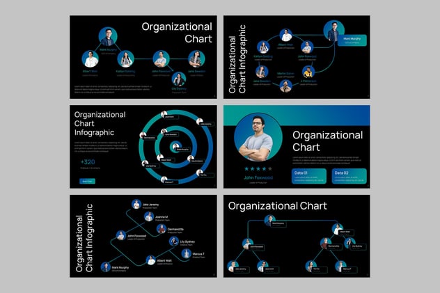 组织结构图企业架构设计PPT模板 - PPT派