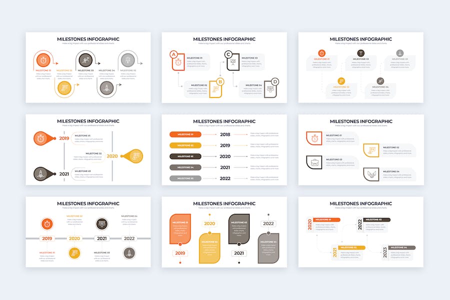 项目里程碑进度规划信息图形PPT模板 - PPT派