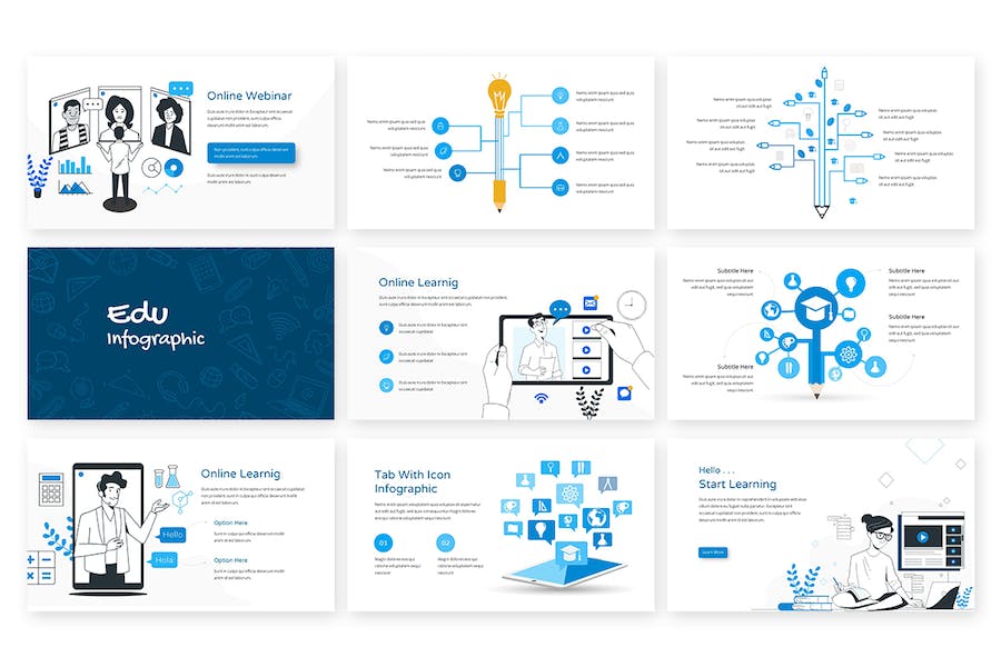教育培训信息展示Keynote模板 - PPT派