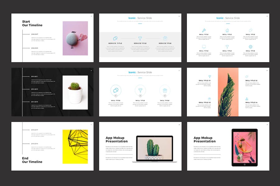 极简高级感通用商务汇报PPT模板 - PPT派