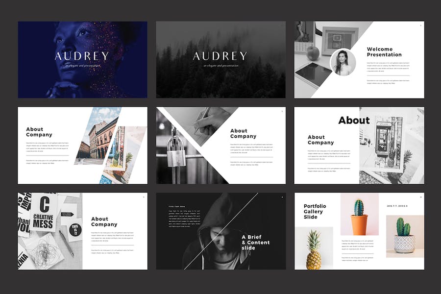 极简高级感通用商务汇报PPT模板 - PPT派