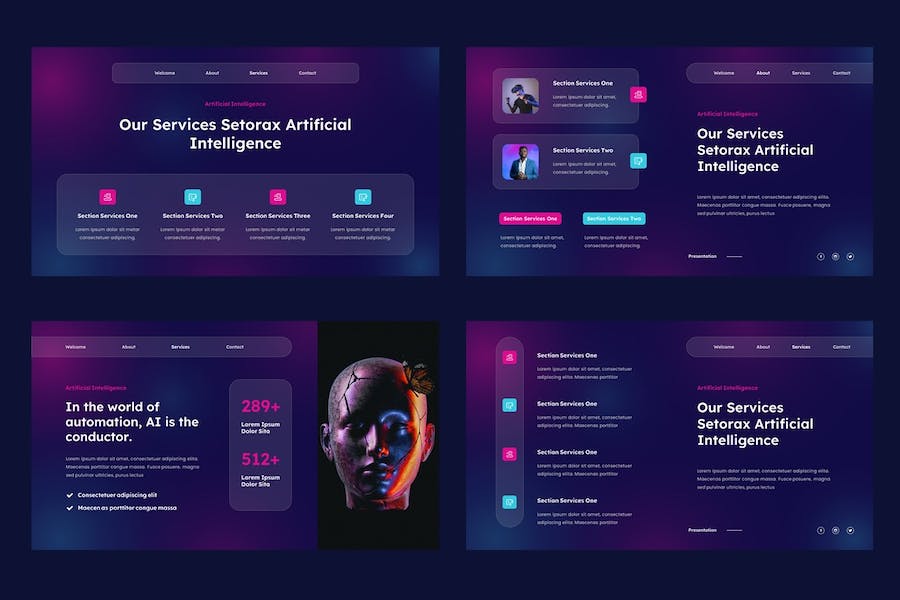 人工智能AI技术应用PPT模板 - PPT派