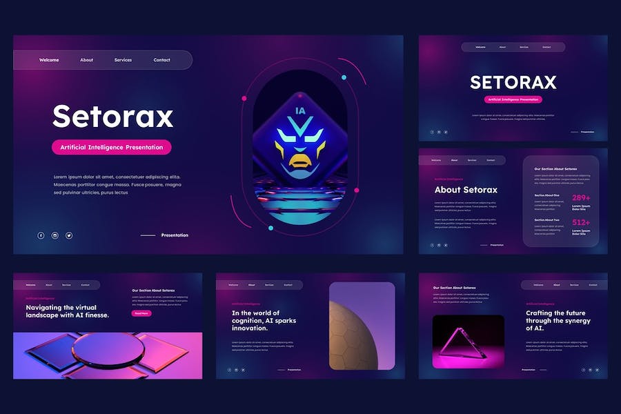 人工智能AI技术应用PPT模板 - PPT派