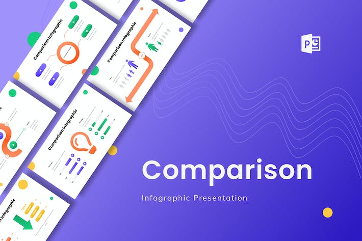 箭头指向数据信息对比信息图PPT模板- PPT派