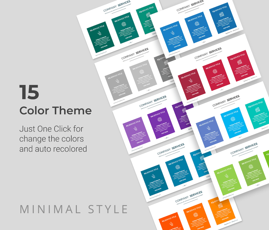 极简风格室内设计商业计划书PPT模板 - PPT派