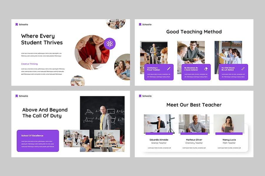 学校教育课程教学设计PPT模板 - PPT派