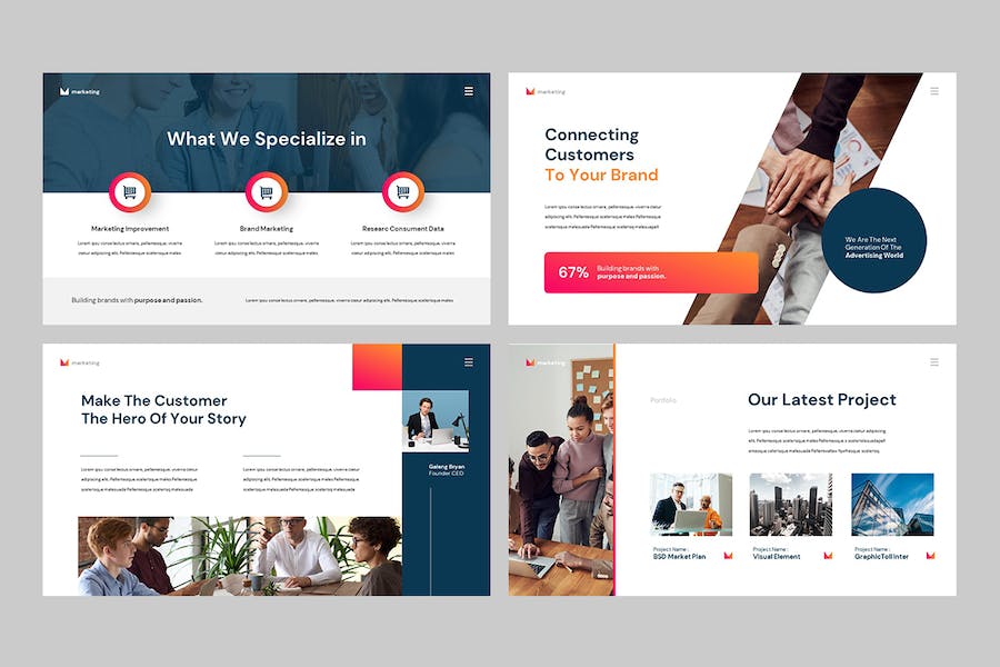 商业市场营销策略展示PPT模板 - PPT派