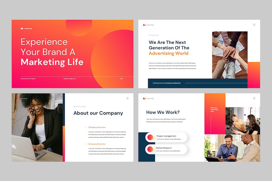 商业市场营销策略展示PPT模板 - PPT派