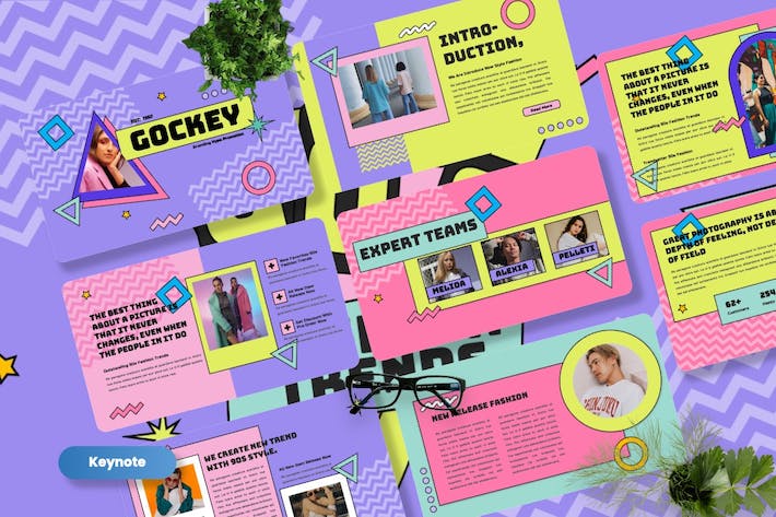 90后时尚趋势分析研究Keynote模板 - PPT派