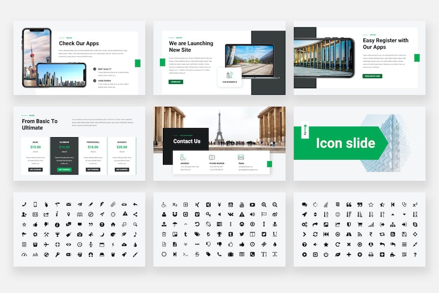 政府城市职能部门报告PPT模板 - PPT派