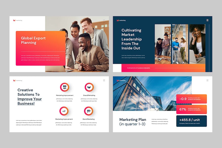 商业市场营销策略展示PPT模板 - PPT派