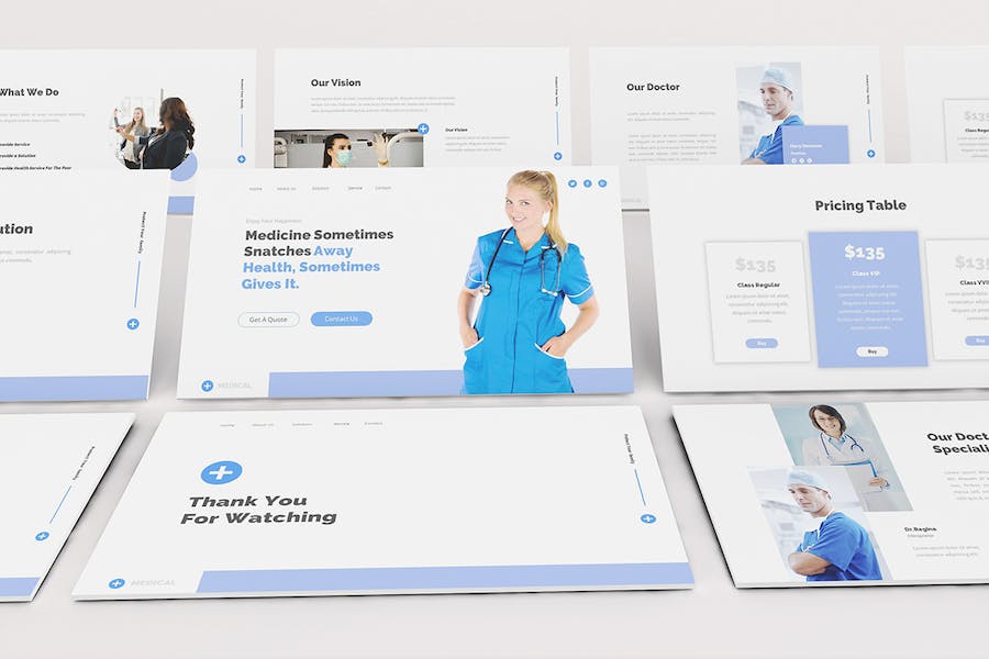 医疗健康服务方案演讲Keynote模板 - PPT派