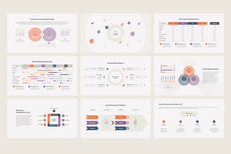 数字营销推广方案Keynote模板 - PPT派