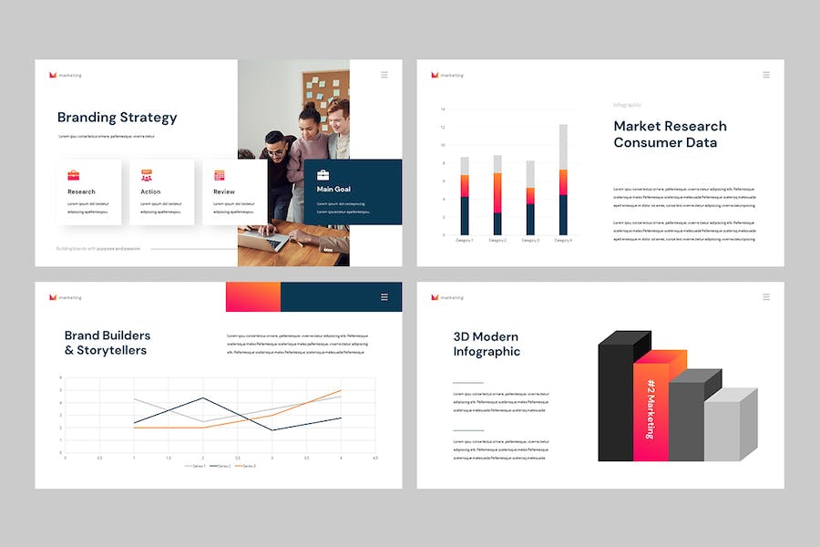 商业市场营销策略展示PPT模板 - PPT派