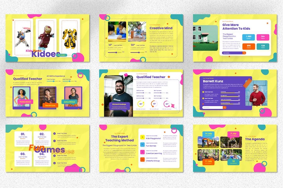 儿童教育世界课程设计PPT模板 - PPT派