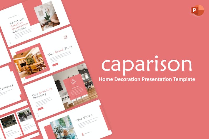 Caparison-pink-modern-home-decoration-powerpoint - PPT派