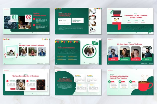 圣诞节主题演讲推介Keynote模板 - PPT派