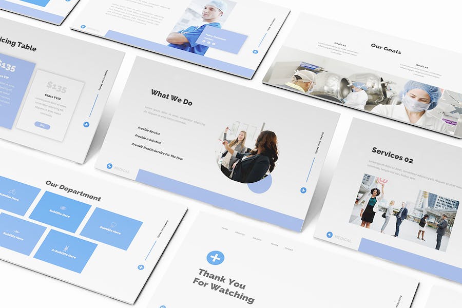 医疗健康服务方案演讲Keynote模板 - PPT派