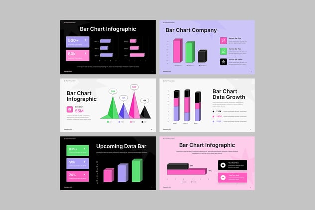 条形图数据统计分析PPT模板 - PPT派