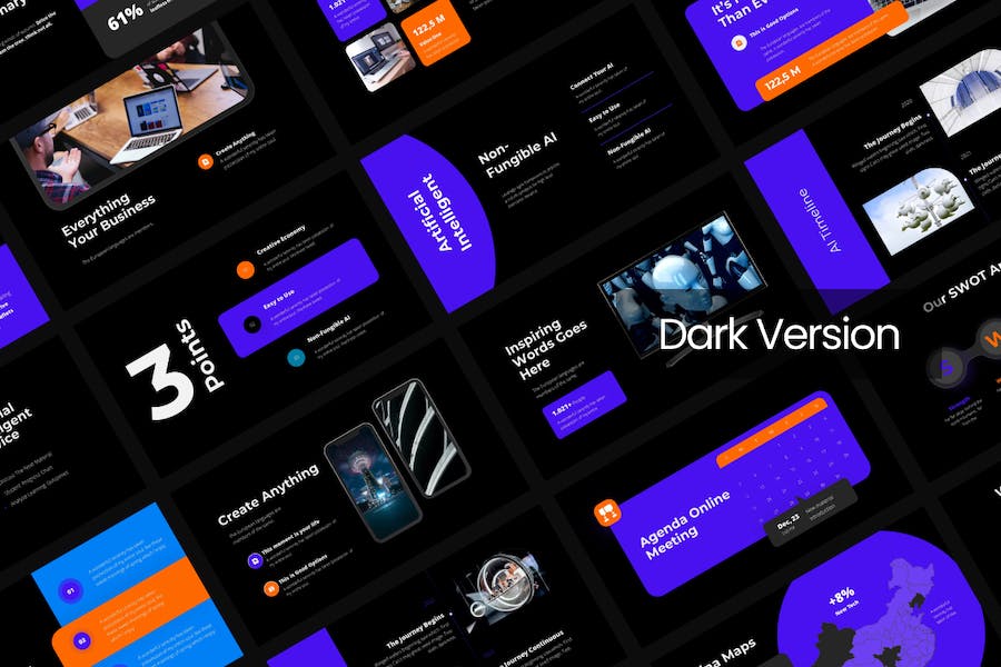 人工智能AI技术讲述展示应用方案Keynote模板 - PPT派