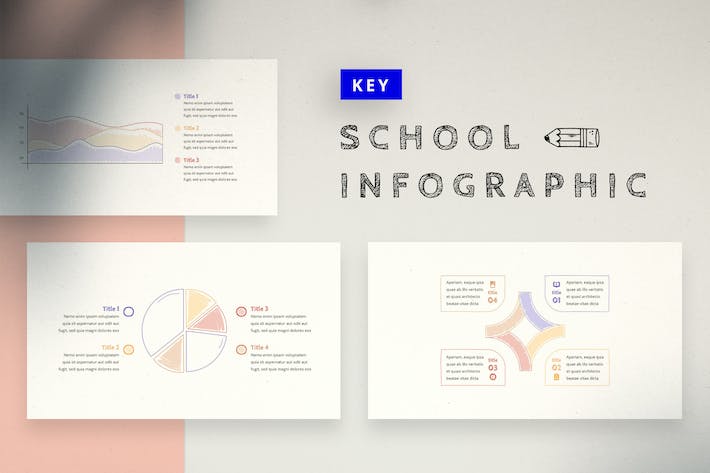 学校教育涂鸦信息图形Keynote模板 - PPT派