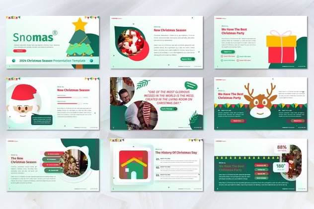圣诞节主题演讲推介Keynote模板 - PPT派