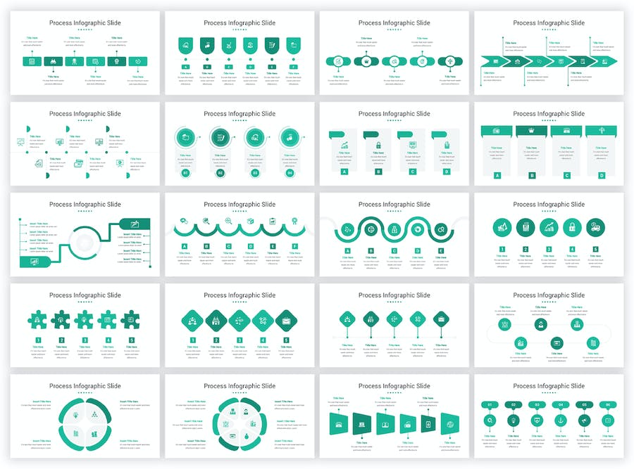 简洁公司流程图PPT模板 - PPT派
