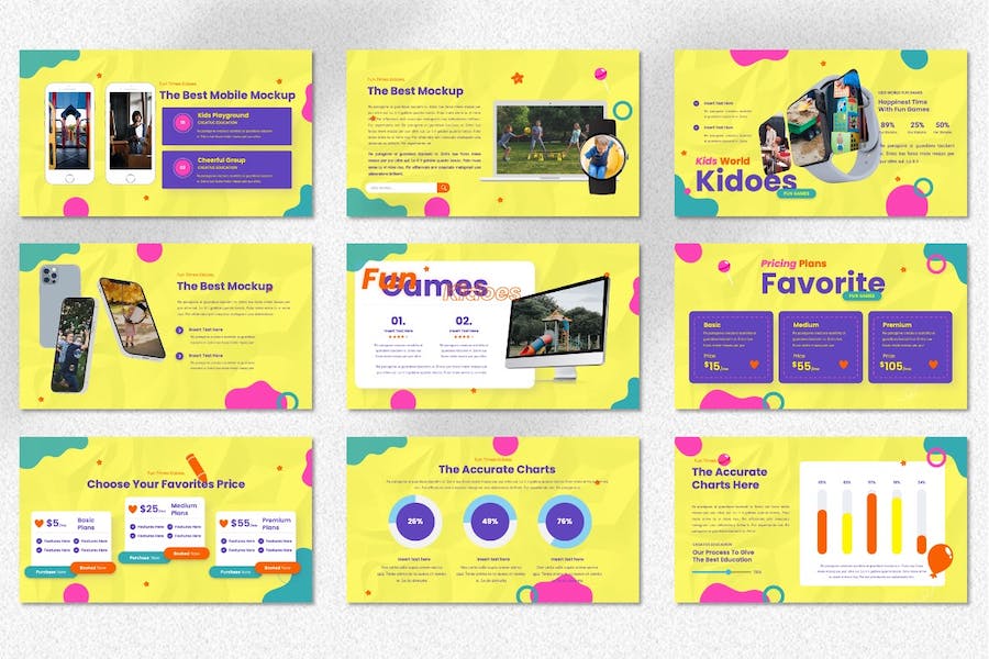 儿童教育世界课程设计PPT模板 - PPT派