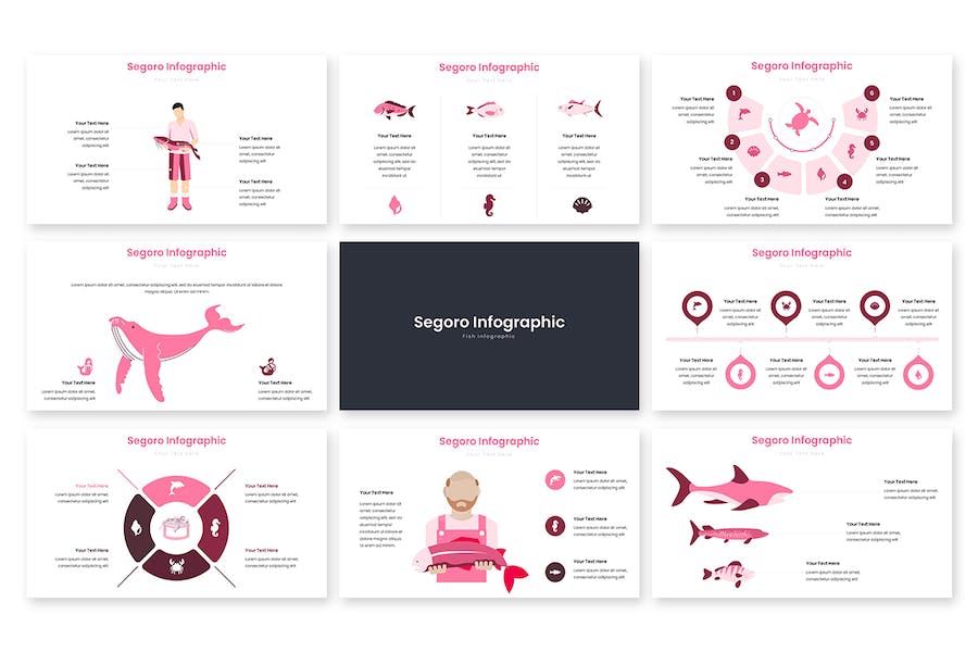 数据分析分部展示信息图形Keynote模板 - PPT派
