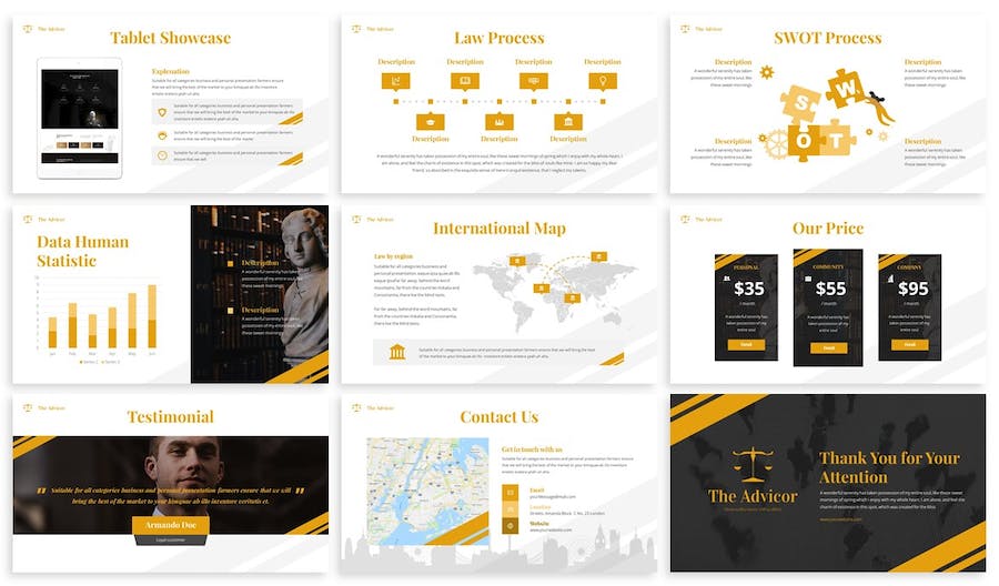 法律咨询律师事务所服务Keynote模板 - PPT派