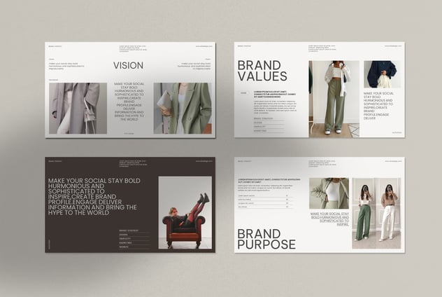 极简文艺品牌战略演示PPT模板 - PPT派