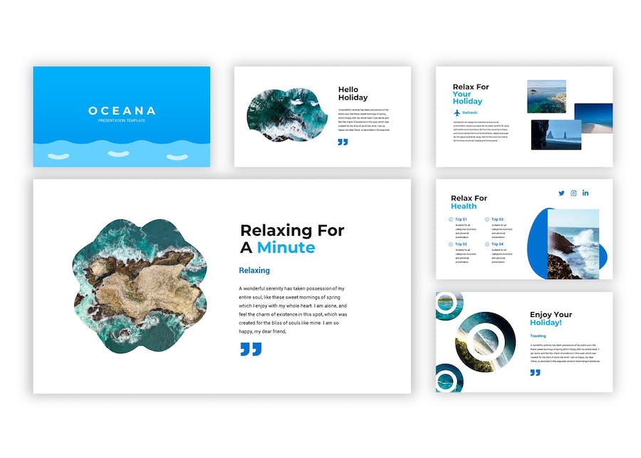 旅游海洋讲述展示区域特色介绍Keynote模板 - PPT派