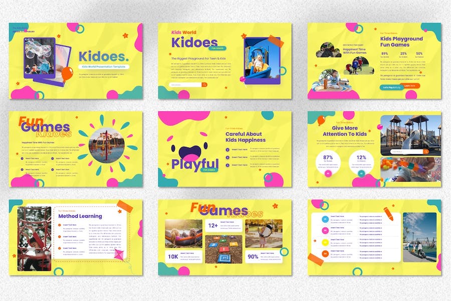 儿童教育世界课程设计PPT模板 - PPT派