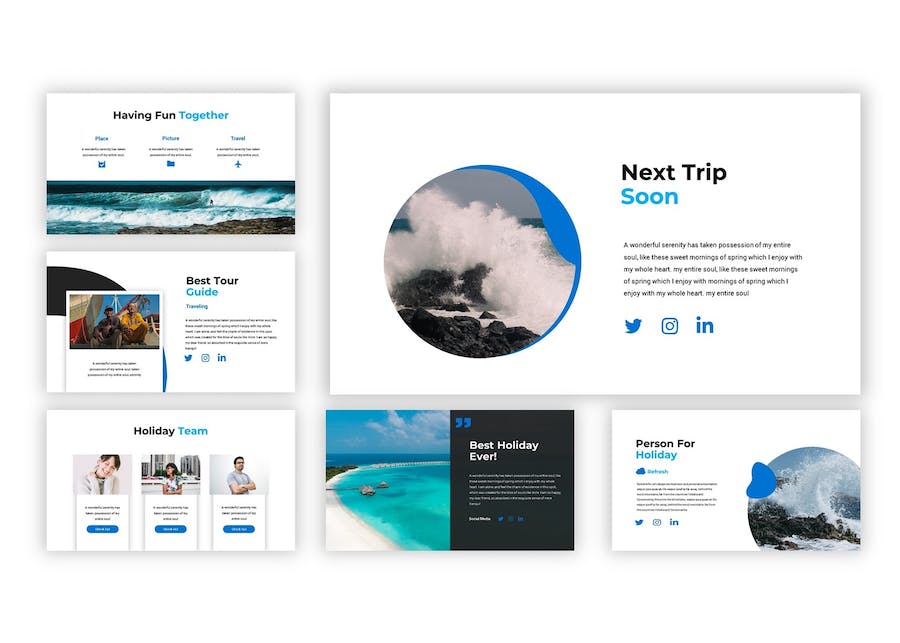 旅游海洋讲述展示区域特色介绍Keynote模板 - PPT派