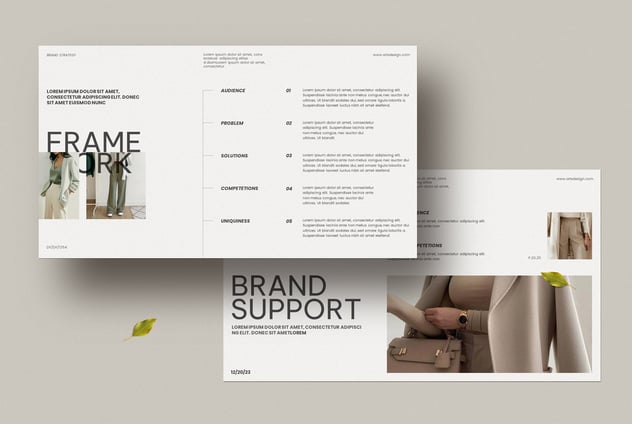 极简文艺品牌战略演示PPT模板 - PPT派