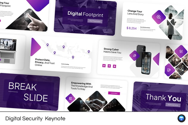 网络安全防护信息安全知识Keynote模板 - PPT派