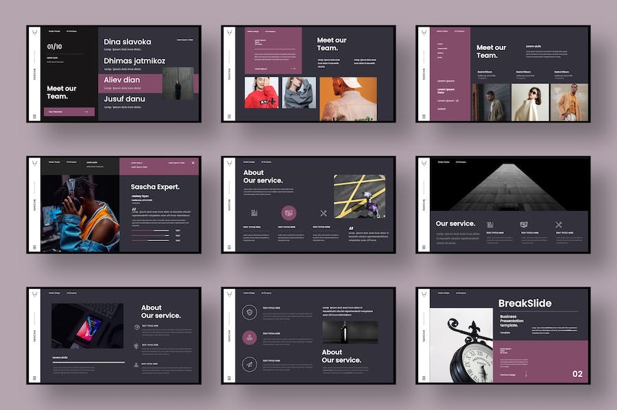 时尚潮流品牌产品展示Keynote模板 - PPT派