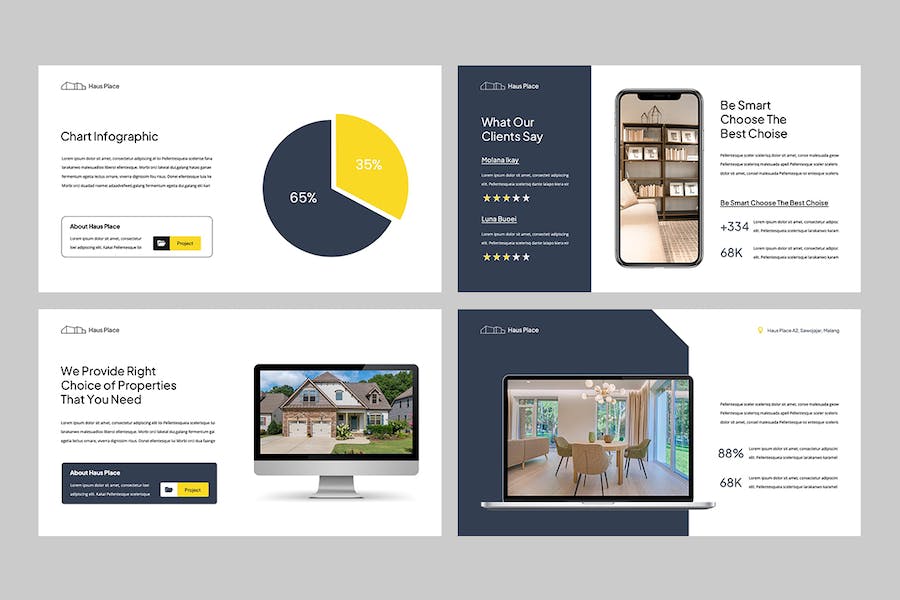高级房地产置业公司介绍PPT模板 - PPT派