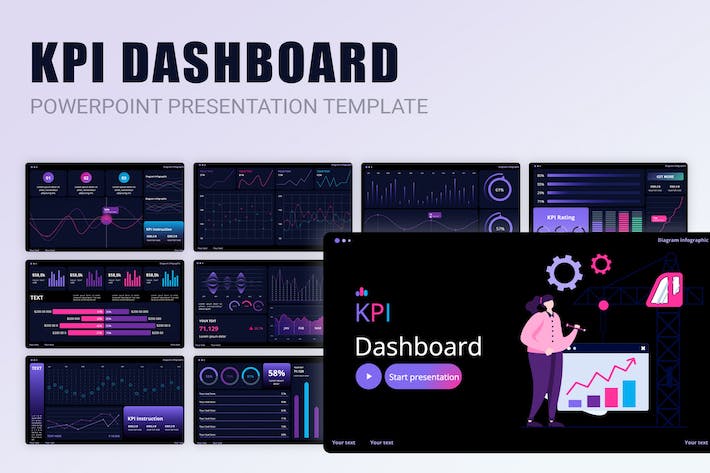 企业KPI绩效考核数据PPT模板 - PPT派