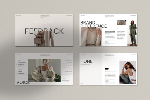 极简文艺品牌战略演示PPT模板 - PPT派