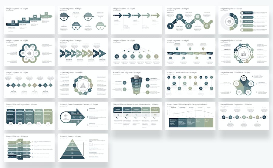 阶段图表流程规划Keynote模板 - PPT派