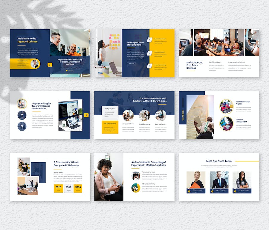 企业机构业务服务展示PPT演示模板 - PPT派