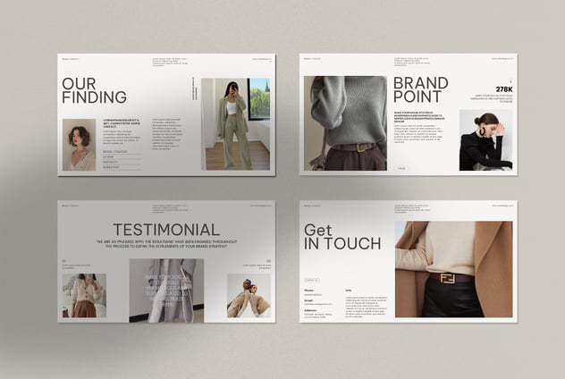 极简文艺品牌战略演示PPT模板 - PPT派