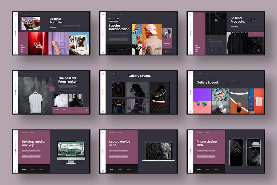 时尚潮流品牌产品展示Keynote模板 - PPT派